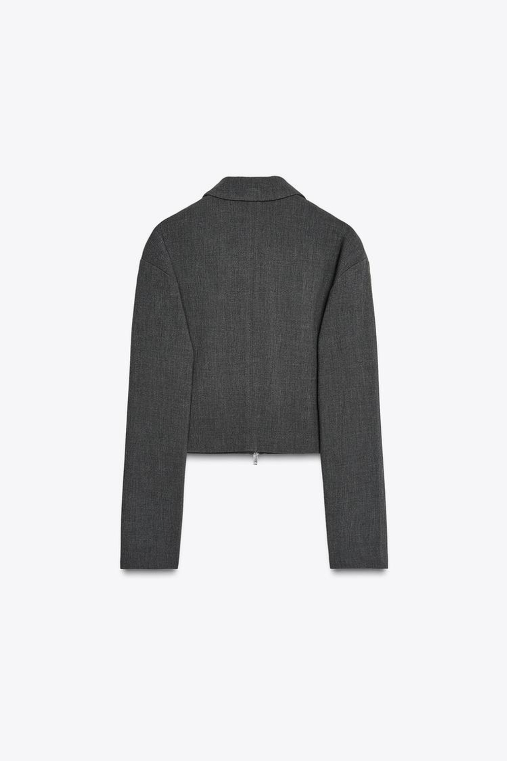ZARA УКОРОЧЕННЫЙ ЖАКЕТ, СЕРЫЙ