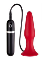 Анальная пробка NMC с вибрацией на пульте, 12,5 см, присоска