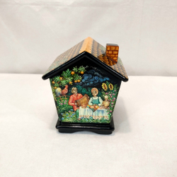 Шкатулка "Чайный домик" с ручной росписью