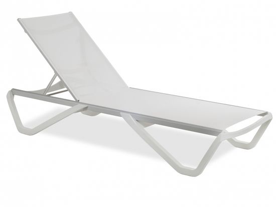 Шезлонг-лежак металлический Wave белый Турция