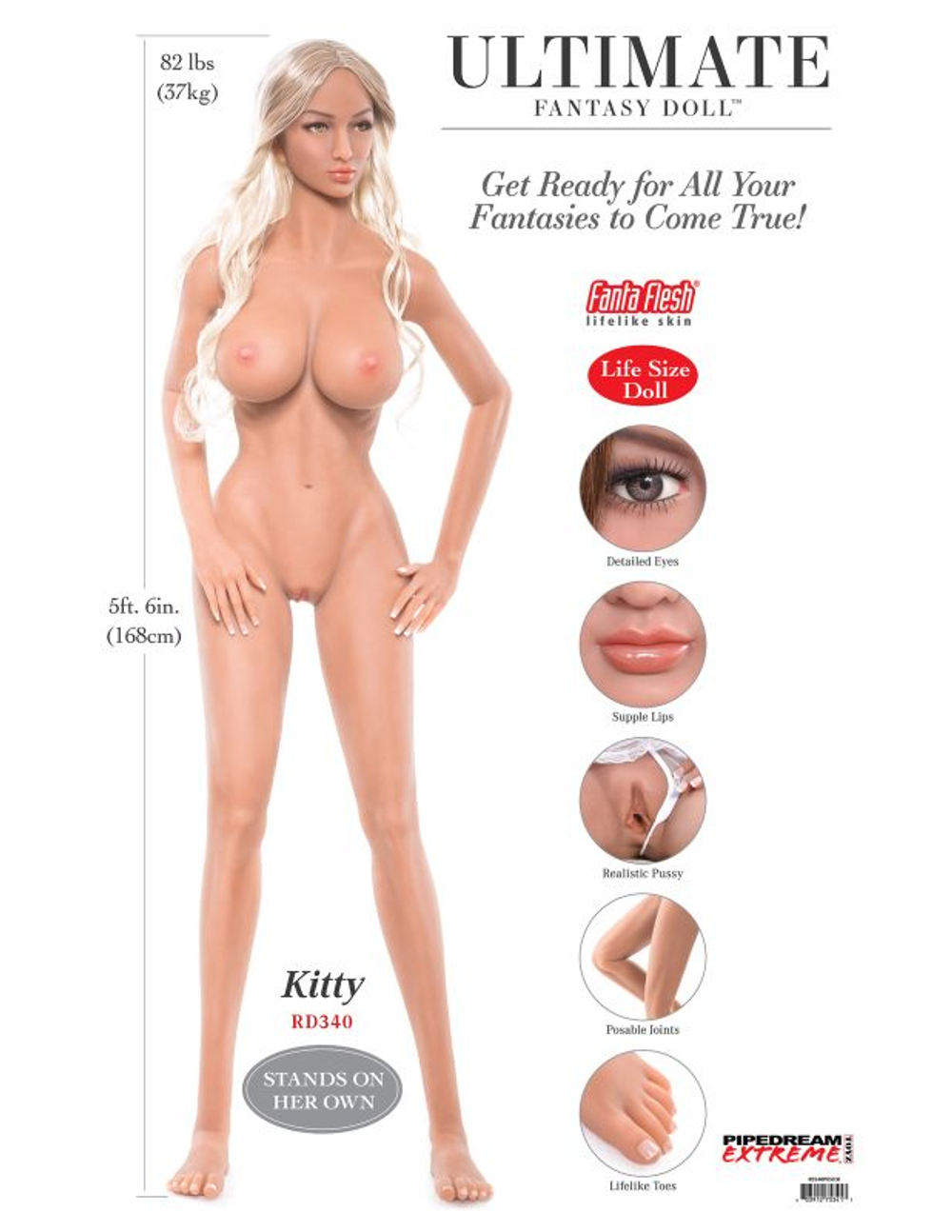 Реалистичная кукла Pipedream Extreme Toyz Ultimate Fantasy Dolls (Kitty)