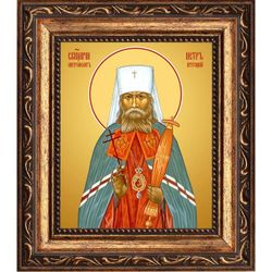 Петр (Полянский) Крутицкий, священномученик митрополит. Икона на холсте.