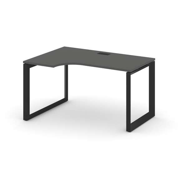 Style Project Стол рабочий эргономичный SN-59O.SPA-022(L) Антрацит/Металл Черный/Черный Заглушка 158