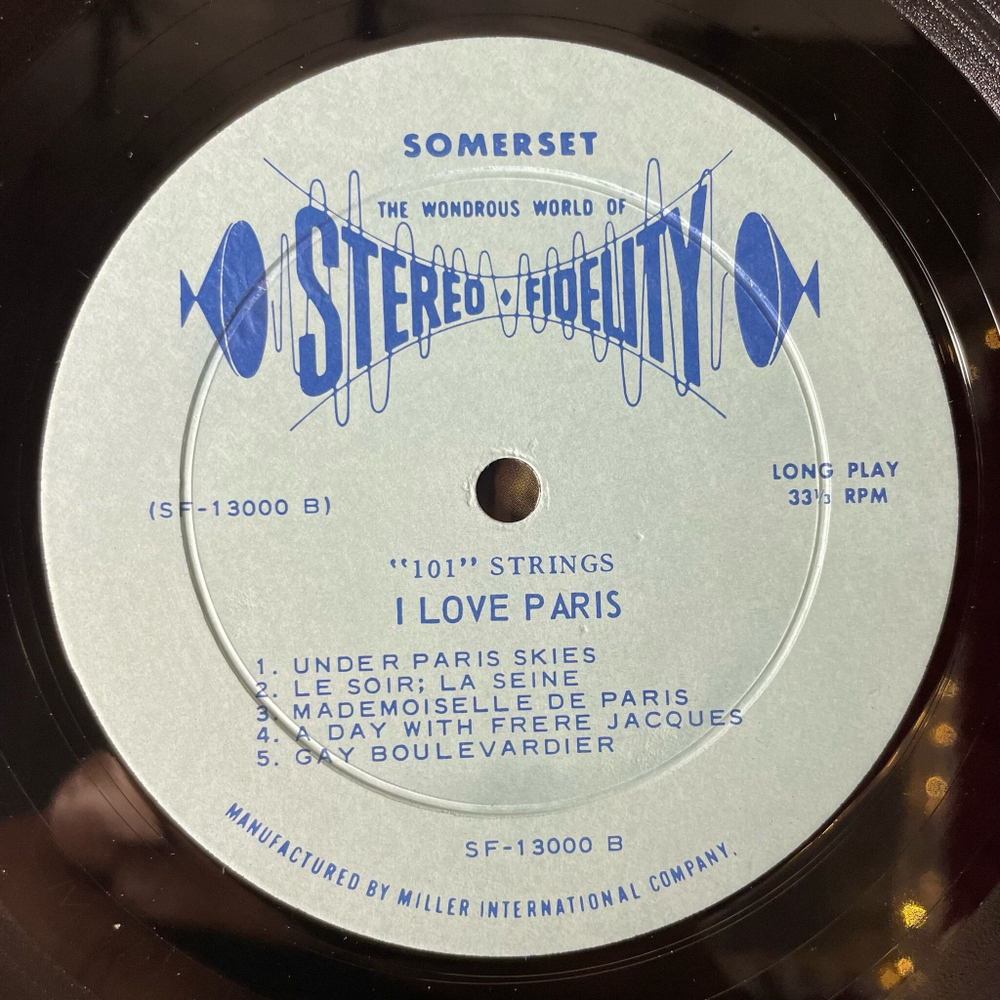 Винтажная виниловая пластинка LP 101 Strings I Love Paris (USA 1960)
