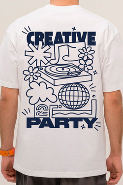 Футболка KUL'TURA "CREATIVE PARTY" Белый