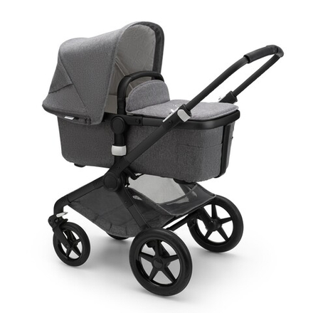 Коляска 2 в 1 Bugaboo Fox 2 Classic Black/Grey Melange, черный/серый меланж