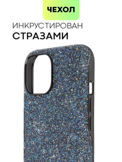 Чехол BROSCORP для Apple iPhone 15 (арт.IP15-CRYSTAL-BLUE )
