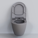 Унитаз Queen 113T20301R (570*360*400) СЕРЫЙ МАТОВЫЙ подвесной БЕЗОБОДКОВЫЙ, 1 место