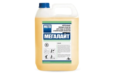 Мегалайт нейтральное моющее средство для ухода за полами с полирующим эффектом, 5 л.