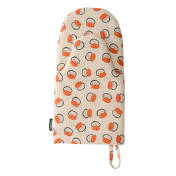 Варежка-прихватка из хлопка с графичным принтом Ягоды Russian North 31х15 Tkano