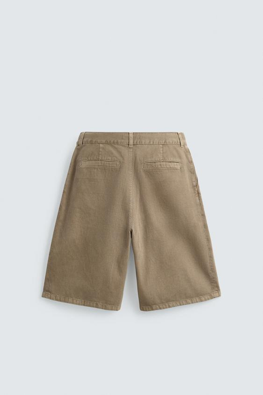 ZARA ШОРТЫ RELAXED FIT СО СКЛАДКАМИ, БЕЖЕВЫЙ