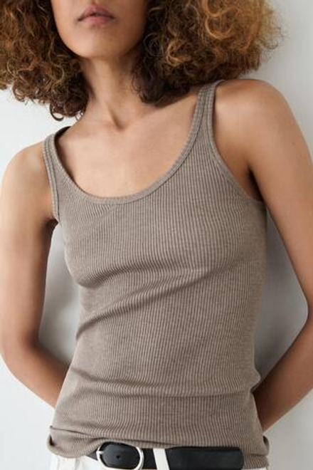 Massimo Dutti Топ с горловиной-халтер, норка