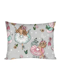 Постельное белье бязь Сказка "Балеринки/Бабочки на розовом" 1,5-сп Наволочка 50х70 см 1 шт Простынь на резинке 90x200 см Пододеяльник 145x205 см