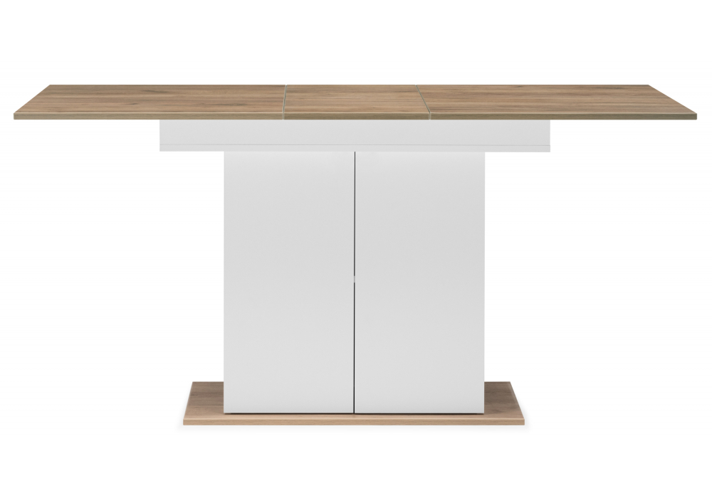 Стол деревянный Woodville Carla белый, крафт золотой