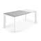 Стол Atta 120 (180)x80 керамика Hydra Lead ножки белые