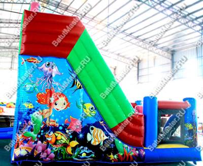 Батут-горка "Приключения рыбки" 7*5*6 м