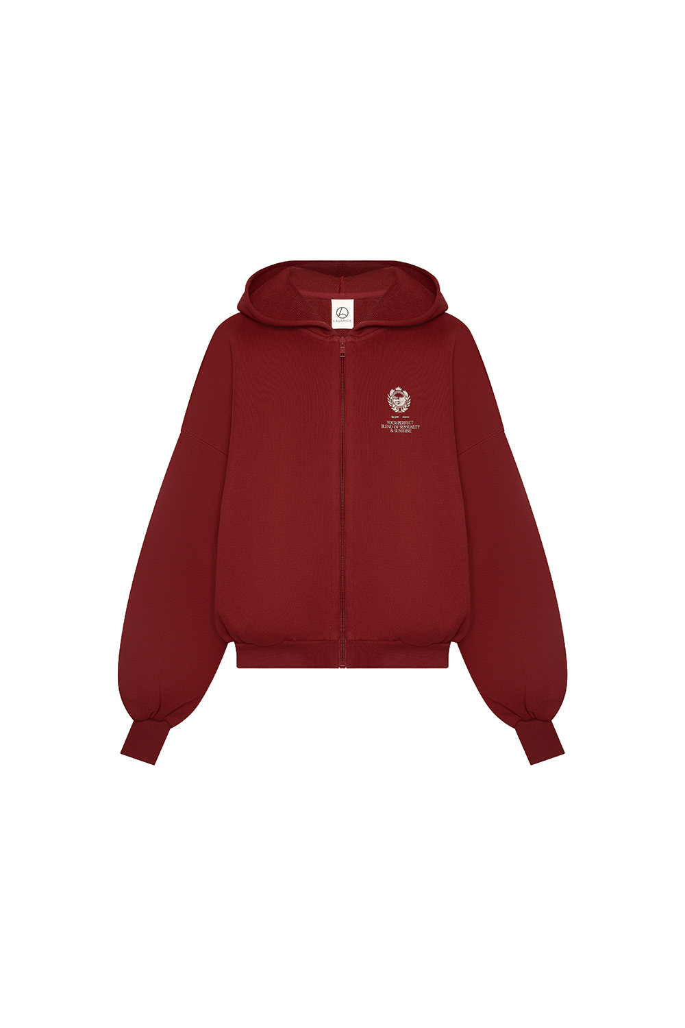 Толстовка на молнии с принтом Бордо