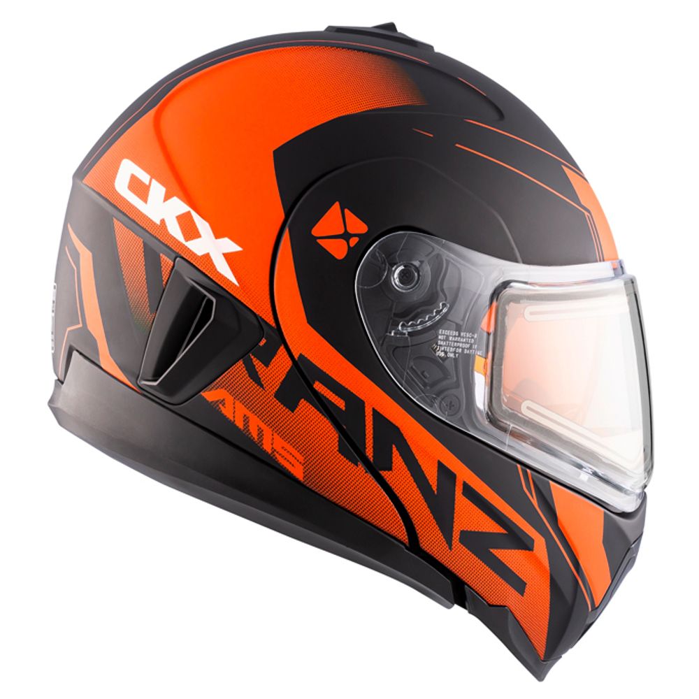 Шлем CKX TRANZ 1,5 Ams DL+EDL Caliber Matt orange S