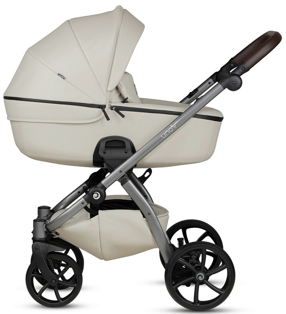 Детская коляска Tutis Uno 5 Plus Leather collection 2 в 1 1402168 Black Sesame