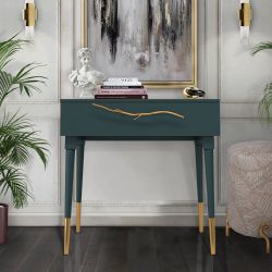 Консоль Арт Колор matte Стайл Голд Зеленый бирюзовый матовый