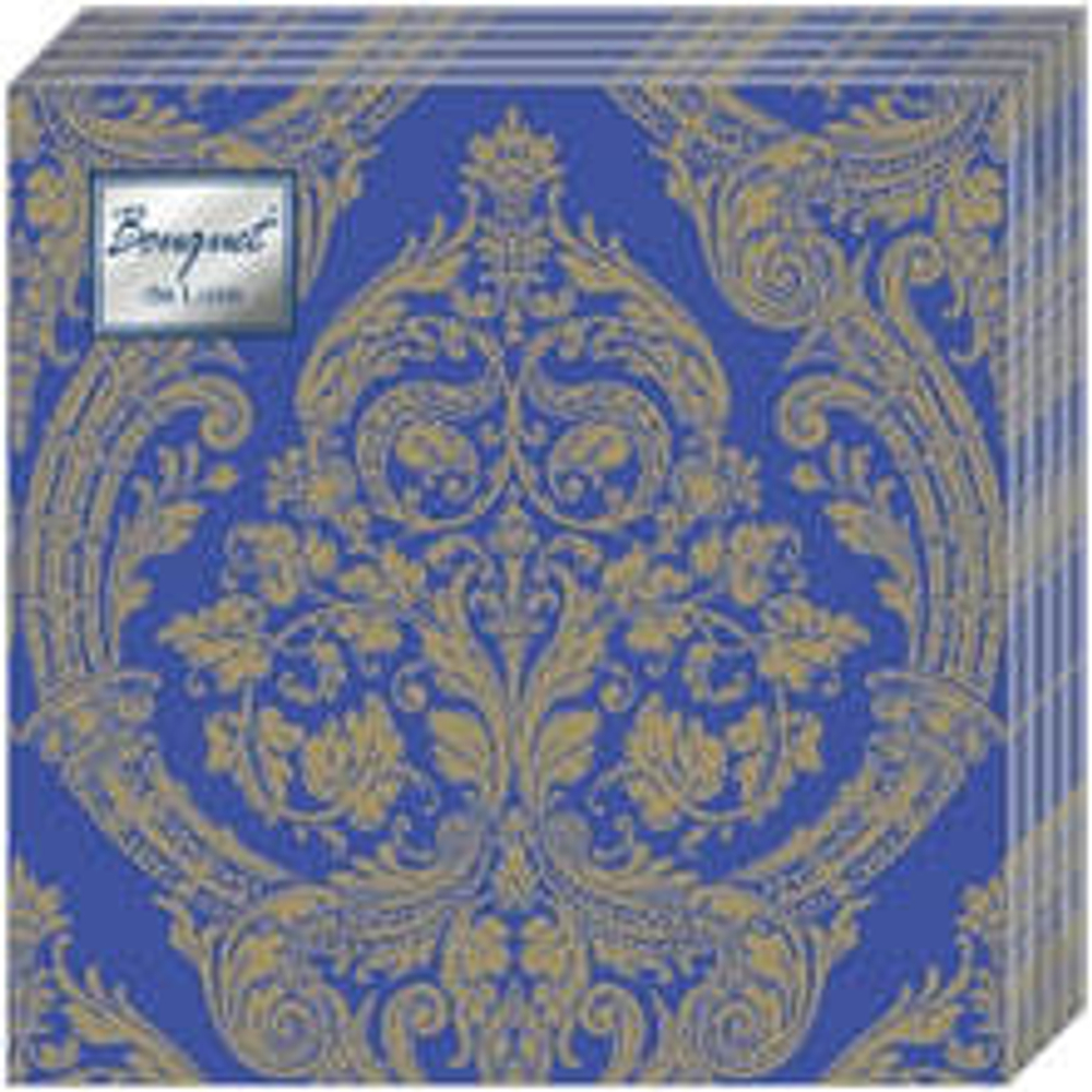 Royal (золото) на синем Салфетки 20л Home Collection Classic, 3-х сл *12