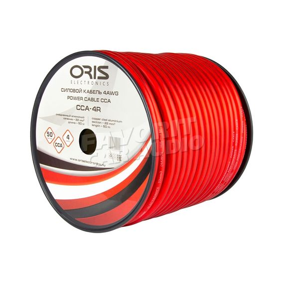 Силовой провод ORIS CCA-4R мед.-алюм. 4GA (50)