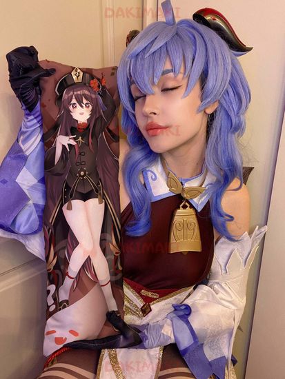 Мини дакимакура Ху Тао из Геншин Импакт | Genshin Impact арт. M0900, 60х20 см