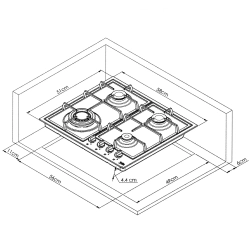 Газовая варочная панель Beko HIYG64225SBO