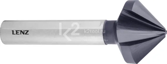 Зенковка 90°, 4,3 мм, HSS-XE с покрытием, трёхгранный хвостовик, LENZ, арт. LZSK-20043 F
