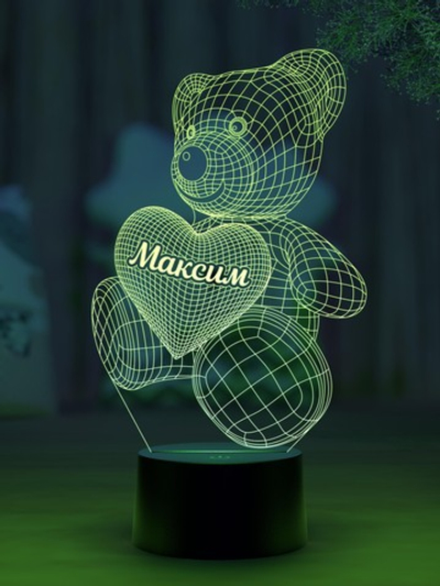 Ночник "Мишка с именем Максим"