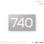 Номер на дверь 740, табличка на дверь для офиса, квартиры, кабинета, аудитории, склада, серая 120х70 мм, Айдентика Технолоджи