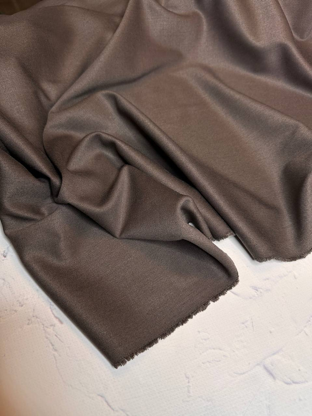 Костюмно-плательная смесовая однотонная поливискоза (64%полиэстер/33%вискоза/3%эластан, Фундук, 148, 285 гр/м2)