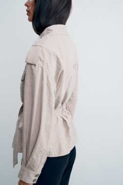 Тренч TEONA укороченный, бежевый