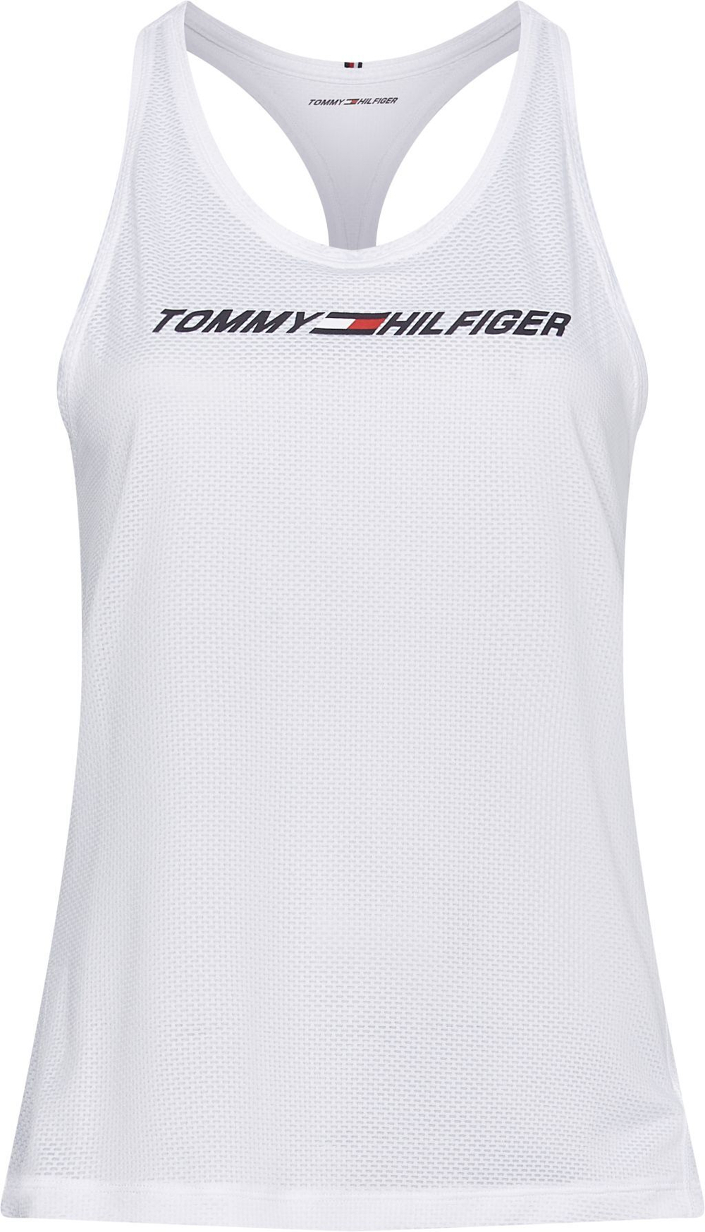 Женский топ теннисный Tommy Hilfiger Reg Graphic Mesh C-NK Tank Top - optic white
