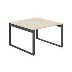 AG.1212.AR.72.AN / Стол для переговоров 1200х1238х750 / профиль О-образный: 70х20 антрацит; лючок: серебро; столешница: ак.равелло