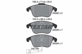 TEXTAR - 2433301-TET - Brake Pad Set, disc brake