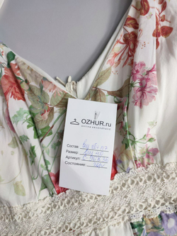 Платье хлопковое с цветами 40 размер