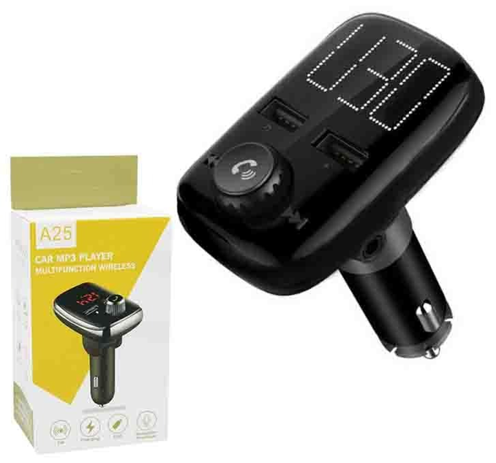 Автомобильный FM-трансмиттер A25 Bluetooth (черный)
