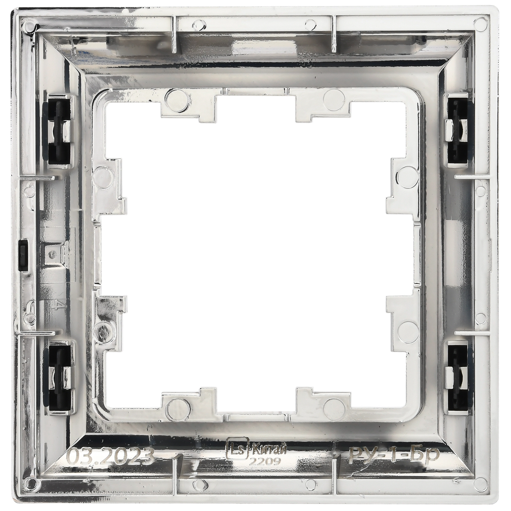 BRITE Рамка 1-местная РУ-1-Бр хром/черный IEK