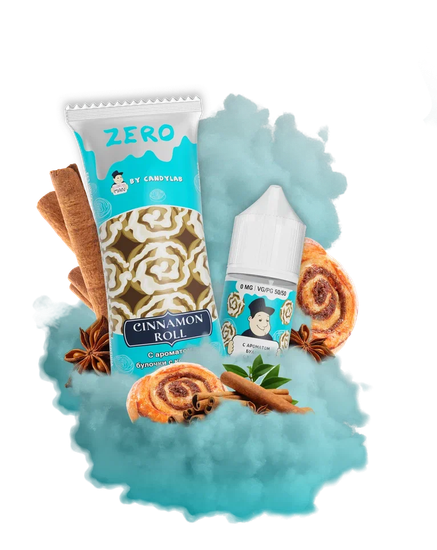 Жидкость (М) Candyman Zero (27 мл, 0 мг) Cinnamon Roll