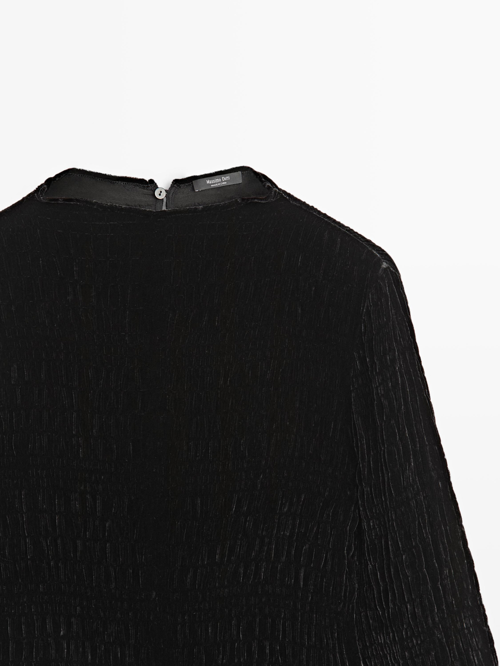 Massimo Dutti Бархатный топ, черный
