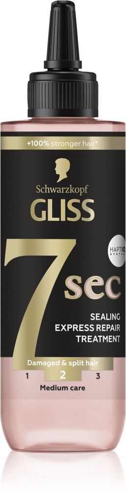 Schwarzkopf Gliss 7 sec - восстанавливающая процедура для очень поврежденных волос с секущимися кончиками /   200  ml  / GTIN 9000101680782