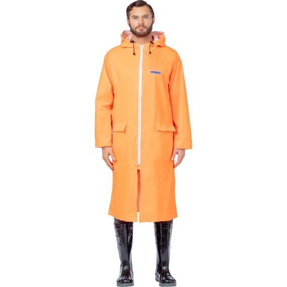 Плащ влагозащитный Waterproof Line Poseidon WPL ПВХ на молнии оранжевый