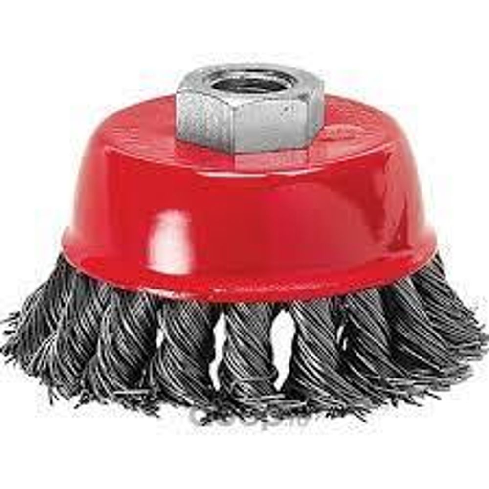 Щетка для УШМ 75 мм М14 "чашка" крученая// Matrix 74624