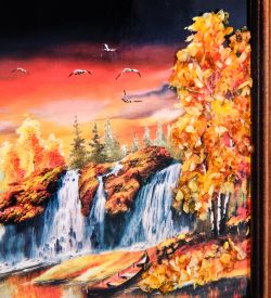 AMB-74/39 Картина «Красота природы» (с янтарной крошкой) дер.краш.рамка 12х15