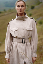 Тренч TEONA длинный, бежевый