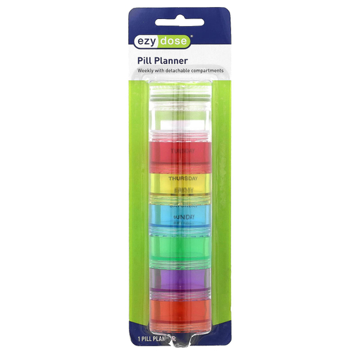 Ezy Dose, еженедельный органайзер для таблеток со съемными отделениями, 1 шт.