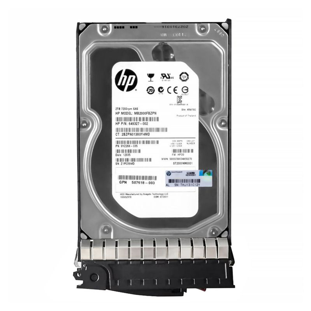 Жесткий диск MB2000fbzpn HP SPS-DRV HD 2TB 7.2K LFF M6612 SAS 6G MB2000fbzpn