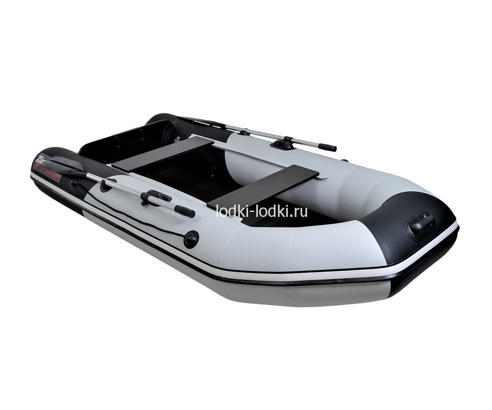 Таймень NX 2850 серый-черный Слань-киль (Лодка ПВХ под мотор)