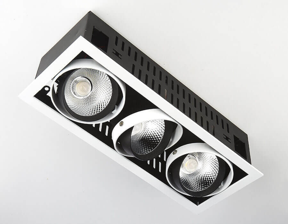 Встраиваемый светодиодный светильник Ambrella Light Cardano T813 BK/CH 3*12W 4200K